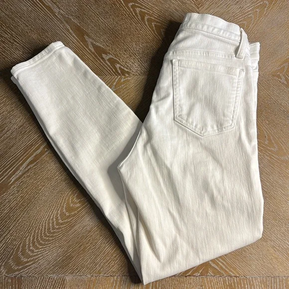 J. CREW JEAN 9” High-Rise Toothpick White Denim Jean 27 - Picture 2 of 9